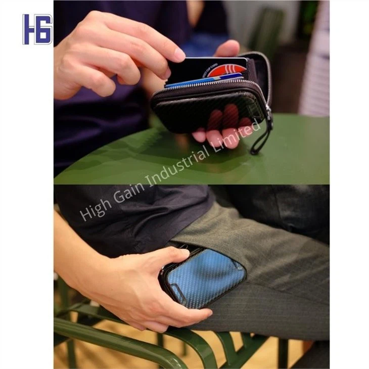 styish carbon fiber card wallet